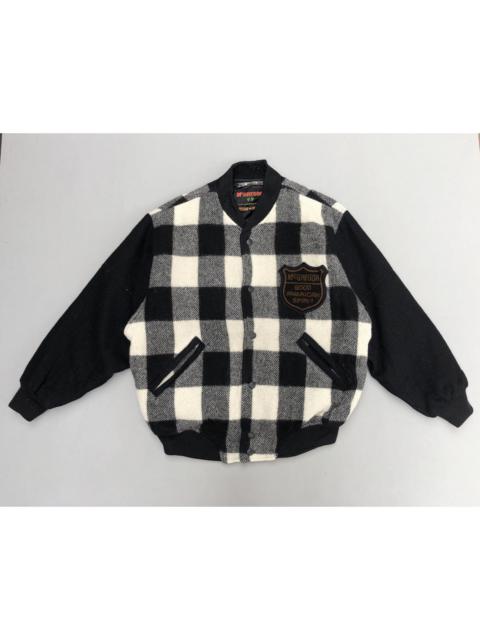 Other Designers Mcgregor - McGregor Check Wool Varsity Jacket