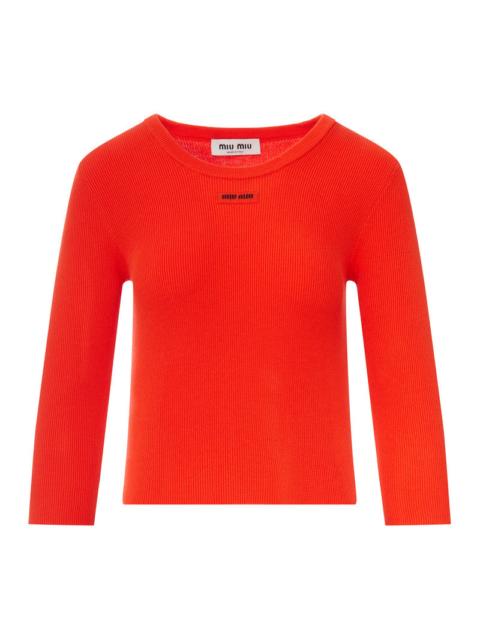 Miu Miu Miu Miu Women Crew Neck Cotton Sweater