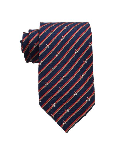 FERRAGAMO Ferragamo Tonal Print Silk Twill Tie