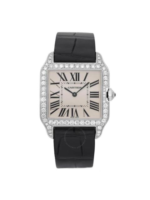 Cartier Pre-owned Cartier Santos Dumont Diamond Silver Dial Ladies Watch WH100251
