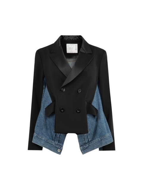 sacai WOOL SUITING X DENIM JACKET
