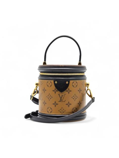 Louis Vuitton Cannes Handbag Reverse Monogram Canvas in Brown with Black