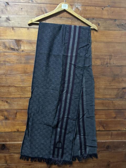 GUCCI Gucci monogram wool long scarf 14x72 inches