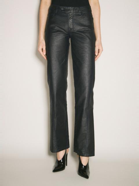 MUGLER Waxed Straight Leg Pants