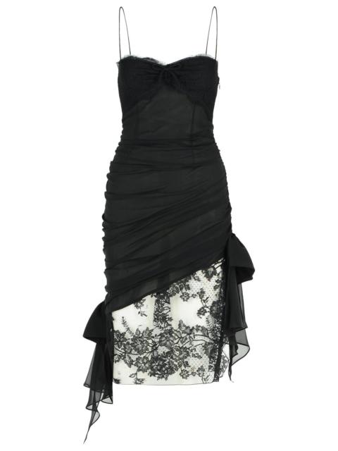 Alessandra Rich Alessandra Rich Silk Mini Dress Black