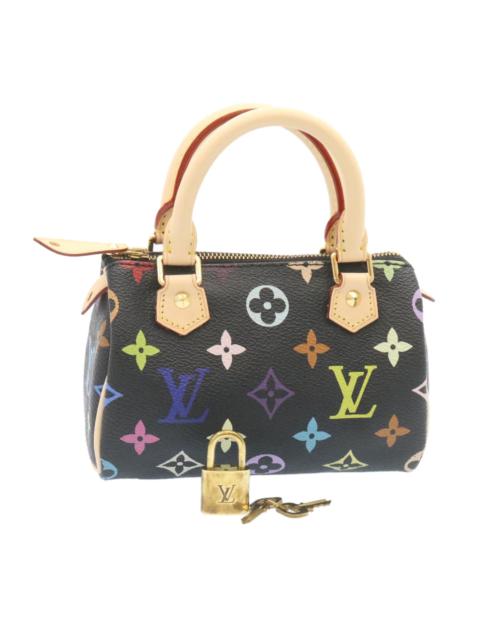 LOUIS VUITTON Monogram Multicolor Mini Speedy Hand Bag Black M92644