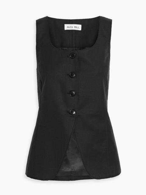 ALEX MILL Soho linen and cotton-blend vest