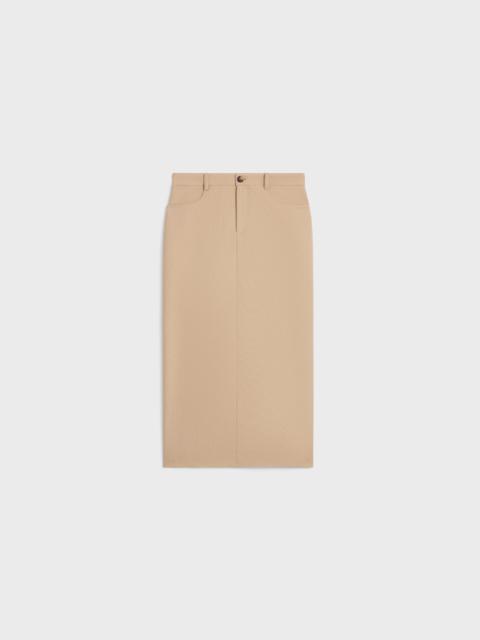 CELINE pencil skirt IN cashmere mohair natté