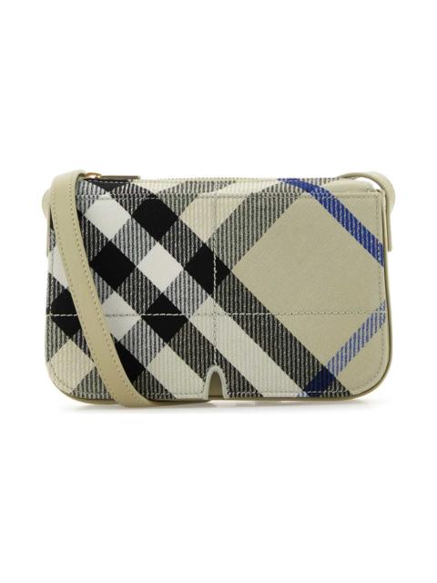 Burberry Embroidered Canvas Snip Crossbody Bag
