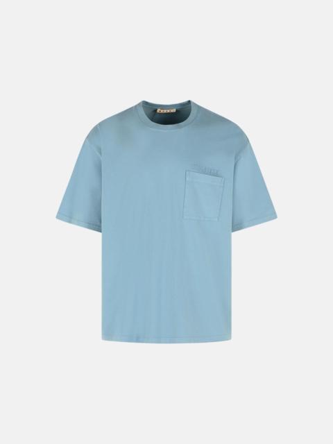 Marni LIGHT BLUE COTTON T-SHIRT