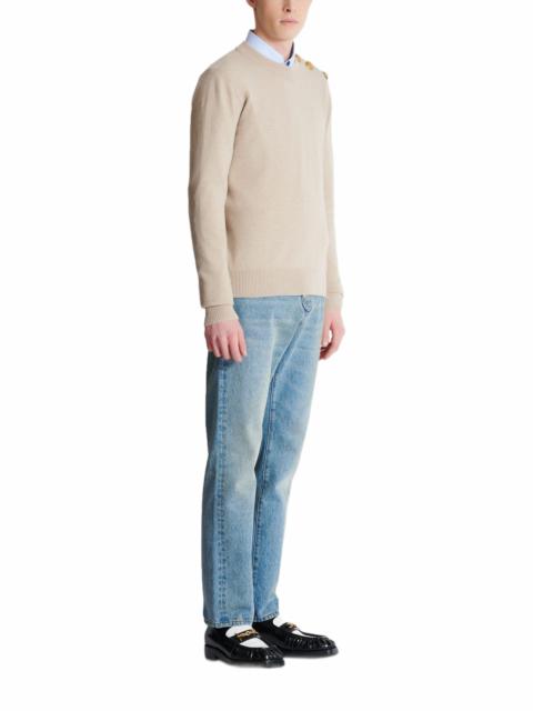 Balmain Balmain Eco-cashmere jumper in Beige at Nordstrom