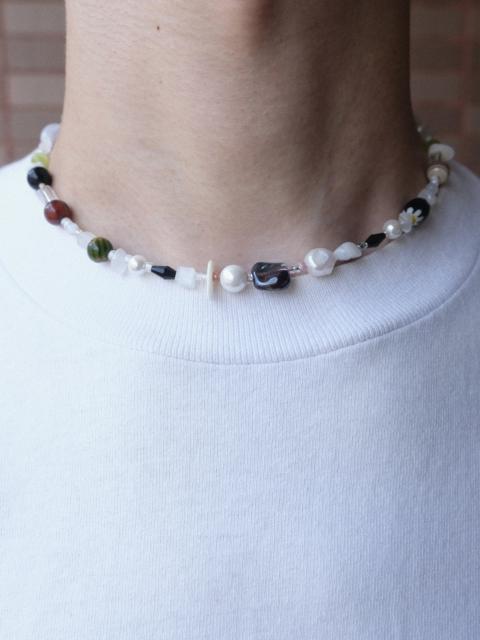 Other Designers Natural Stone Multicolor Handmade Beaded Necklace 16.1in