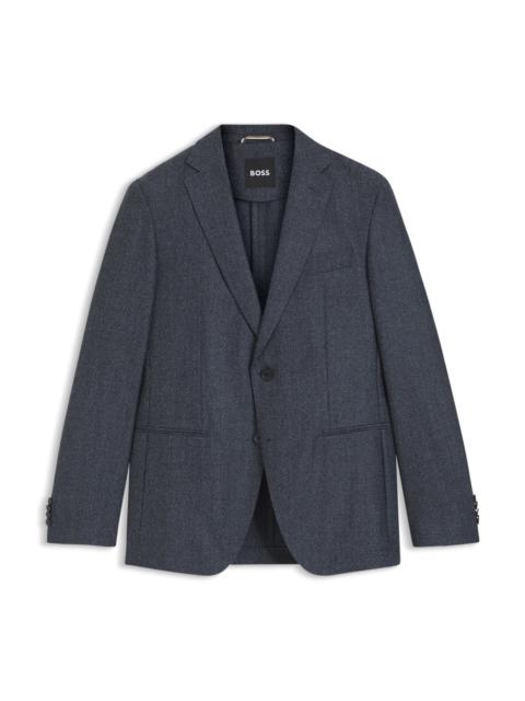 BOSS SLIM-FIT SUIT IN MICRO-PATTERNED VIRGIN WOOL