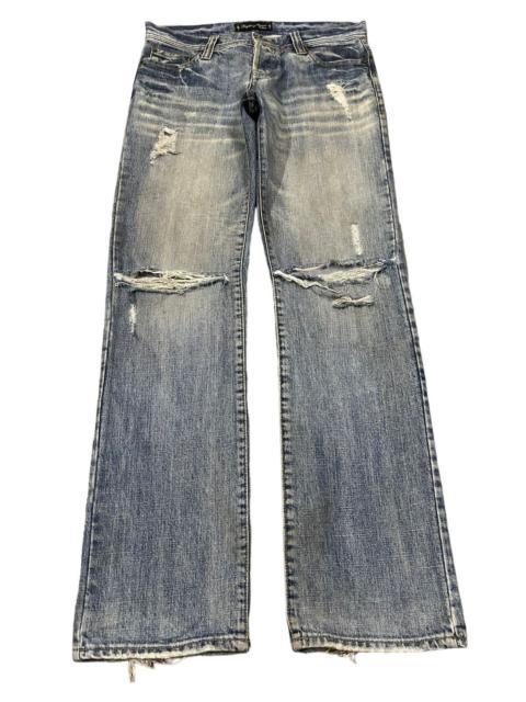 Other Designers Streetwear - Vintage Japanese Brand Blue Wash Style Distressed Jeans