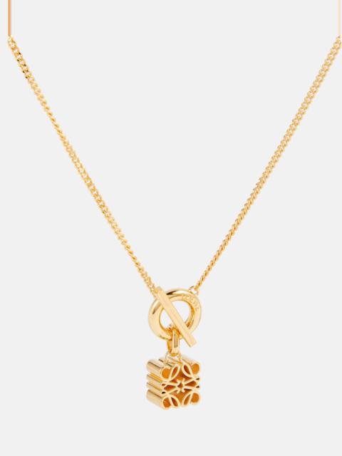 Loewe Anagram 24kt gold-plated sterling silver necklace