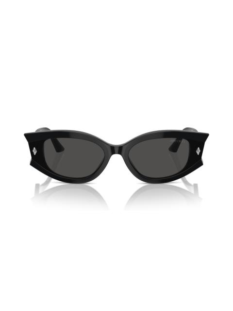 JIMMY CHOO Jimmy Choo 61mm Oval Sunglasses in Black /Dark Grey at Nordstrom