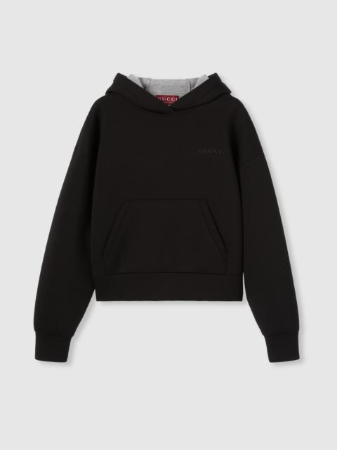 GUCCI Viscose jersey hooded sweatshirt