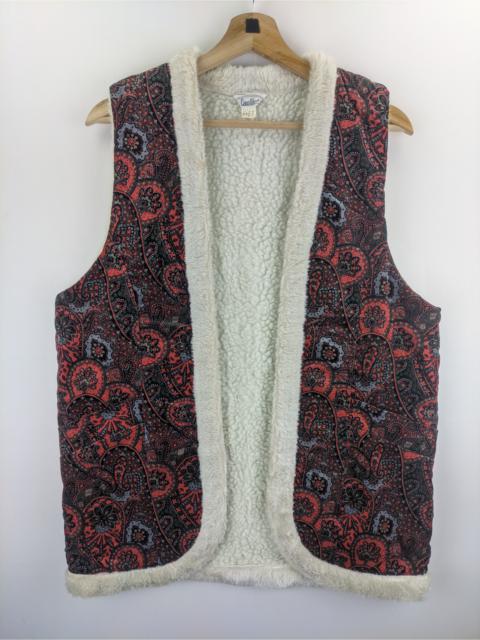 Other Designers Vintage - Steals🔥Sherpa Vest Paisley by Couswin
