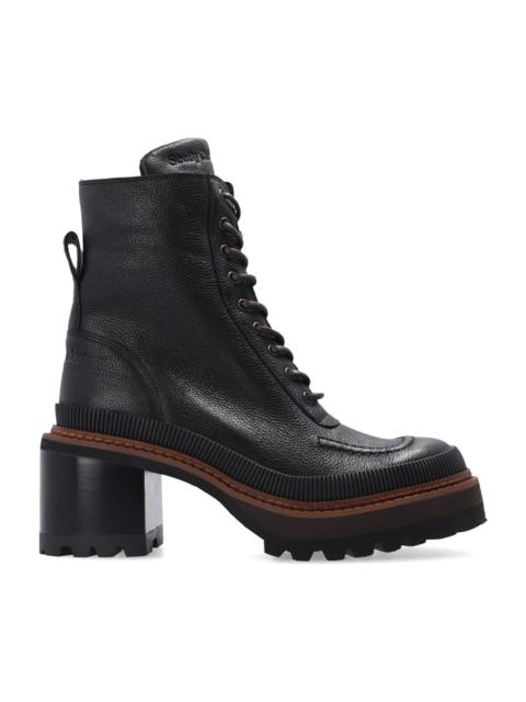 See by Chloé Mahalia Leather Lace-up Boots