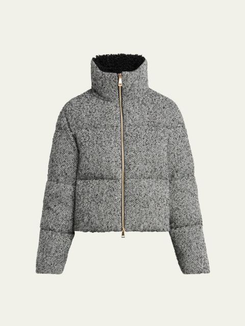Moncler Brezesse Wool-Blend Short Down Jacket