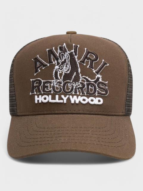 Amiri Wolf Logo Trucker Hat Acorn