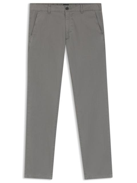 BOSS SLIM-FIT CHINOS IN PRINTED STRETCH-COTTON TWILL