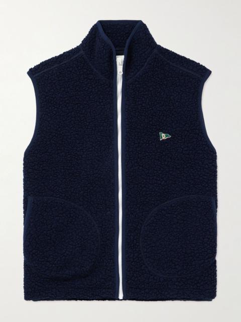 Drake's Logo-Embroidered Wool-Blend Fleece Gilet