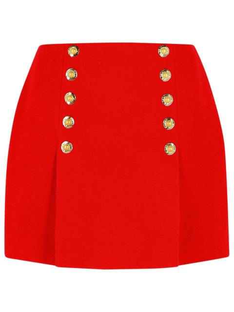 Balmain Balmain Short Skirt Red Virgin Wool Women