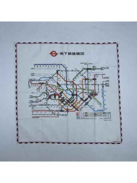 Other Designers Japanese Brand - japan subway map handkerchief pocket square