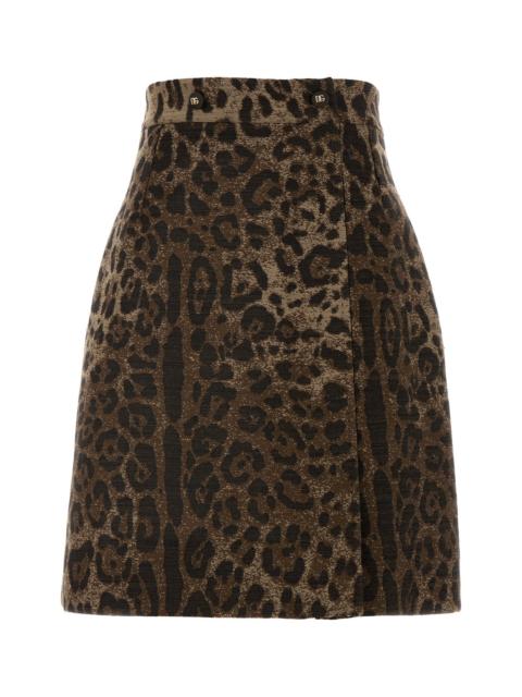 Dolce & Gabbana Embroidered wool skirt