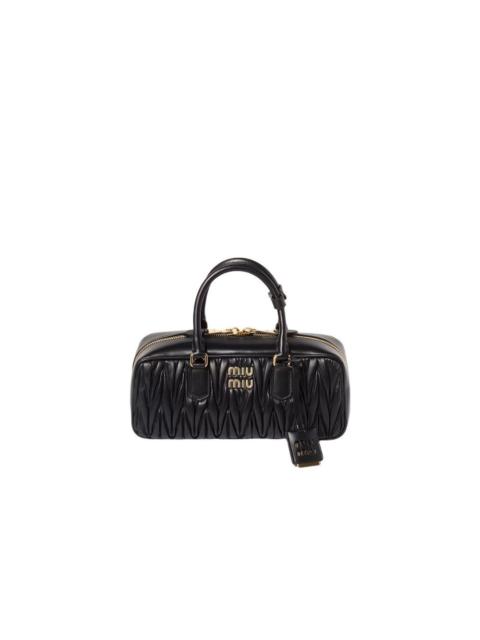 Miu Miu MIU MIU Arcadie Large $3700 Black Leather Top Handle Bag New