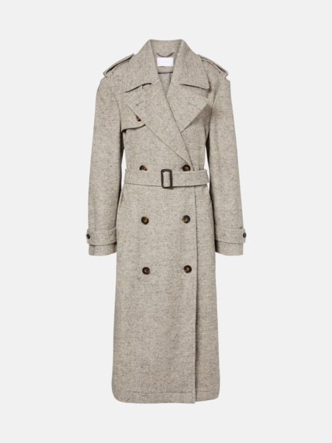 Stella McCartney Herringbone wool and silk trench coat