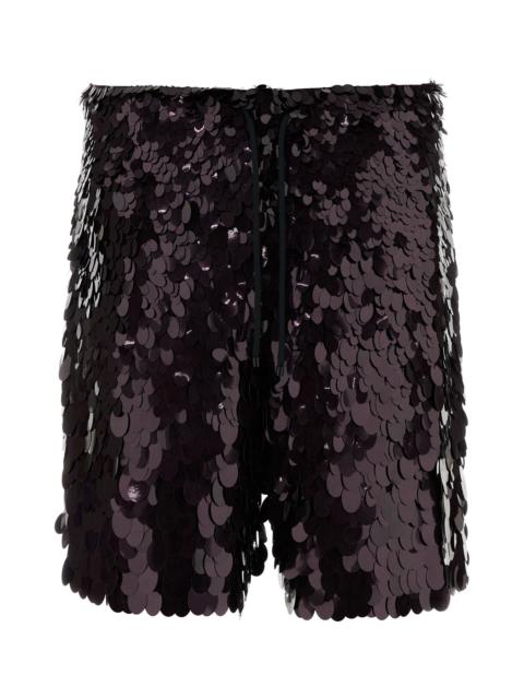 Dries Van Noten Embellished crepe Piperi bermuda shorts