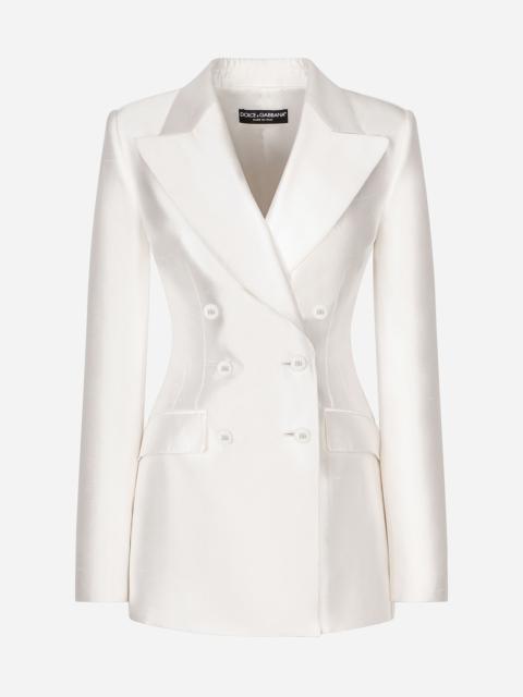 Dolce & Gabbana Double-breasted shantung Turlington blazer