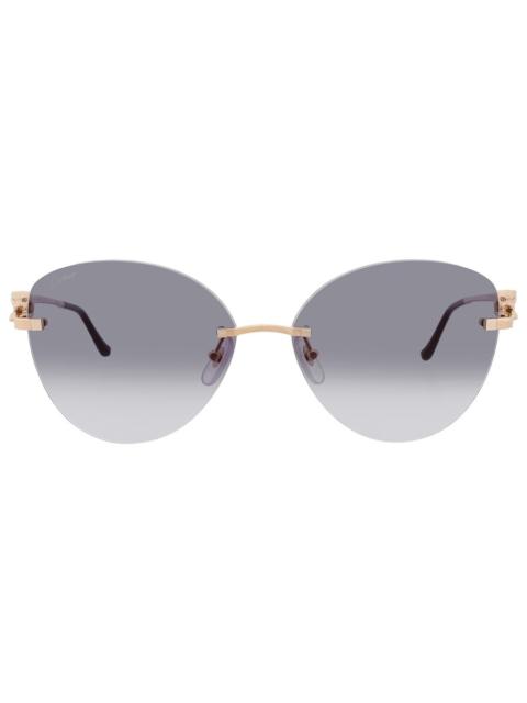 Cartier Open Box - Cartier Panthere de Cartier Grey Butterfly Ladies Sunglasses CT0269S 001 60