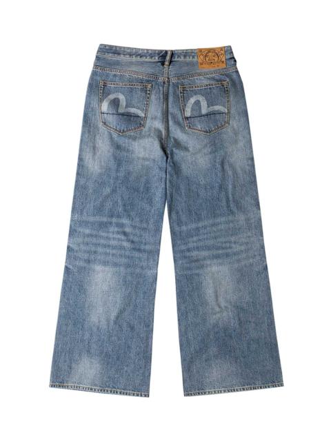 EVISU Seagull Printed Pocket Flare Jeans