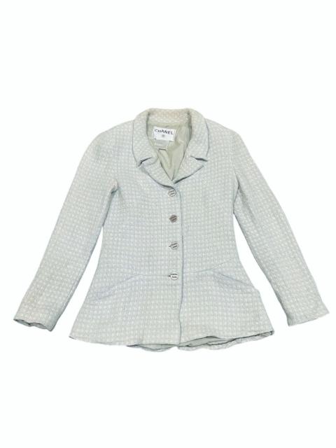 CHANEL Chanel Light Blue/Beige Tweed Jacket