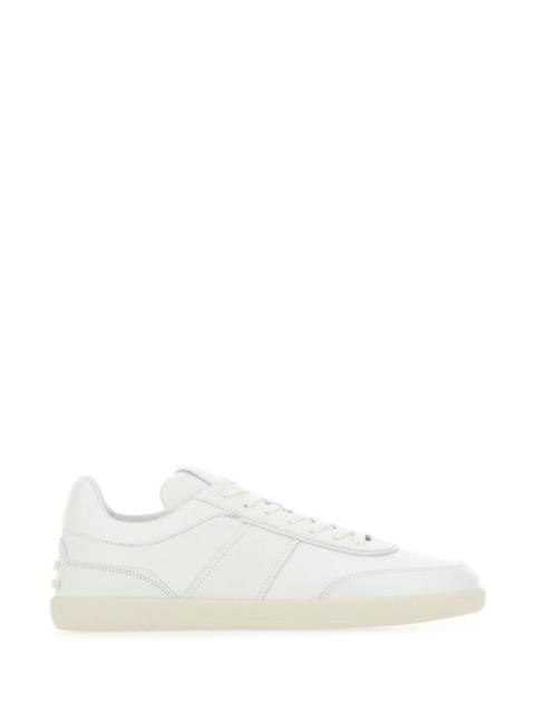 Tod's Man White Leather Tabs Sneakers
