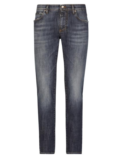 Dolce & Gabbana Slim fit washed stretch jeans with subtle abrasions