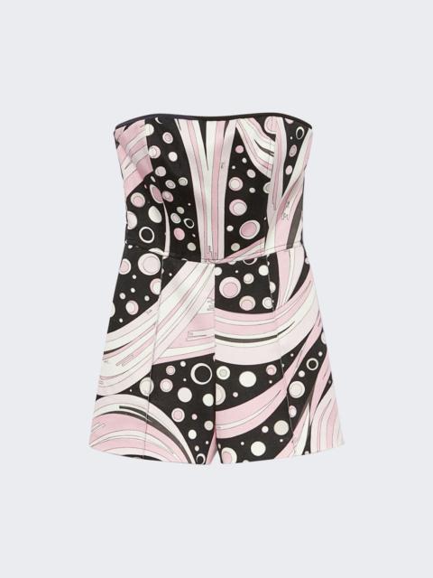 PUCCI Fontane-print Jumpsuit Black And Pink