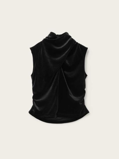 ALLSAINTS TIA VELVET SLEEVELESS TOP