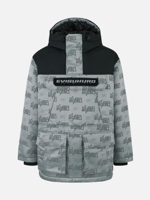 EVISU Allover Logo Jacquard Oversized Skidoo Anorak Padding Jacket
