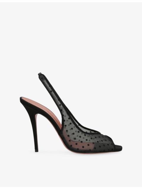 Amina Muaddi Kristina 105 Mesh Courts