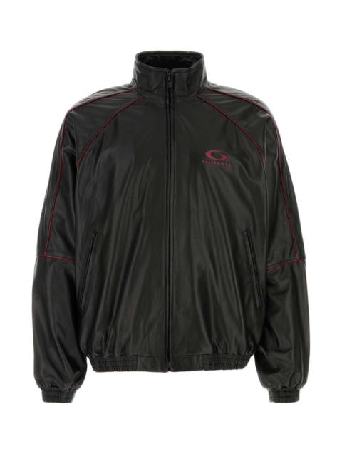 BALENCIAGA Balenciaga Men Black Leather Jacket