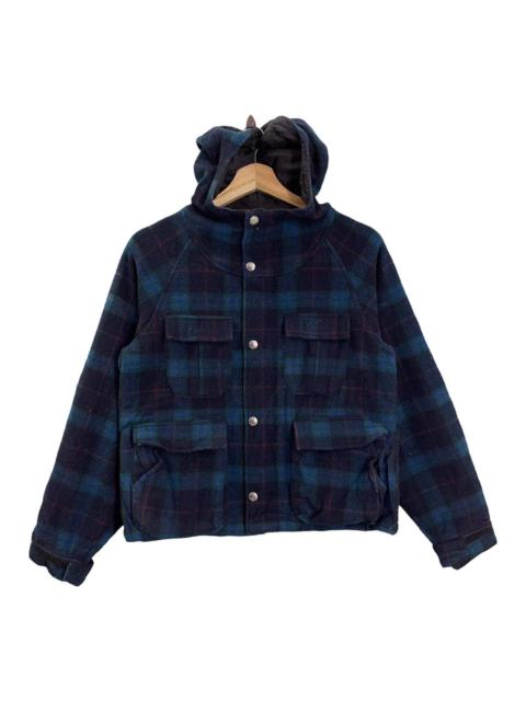 BEAMS PLUS Vintage Beams Boys Tartan Hoodies Jacket Size S