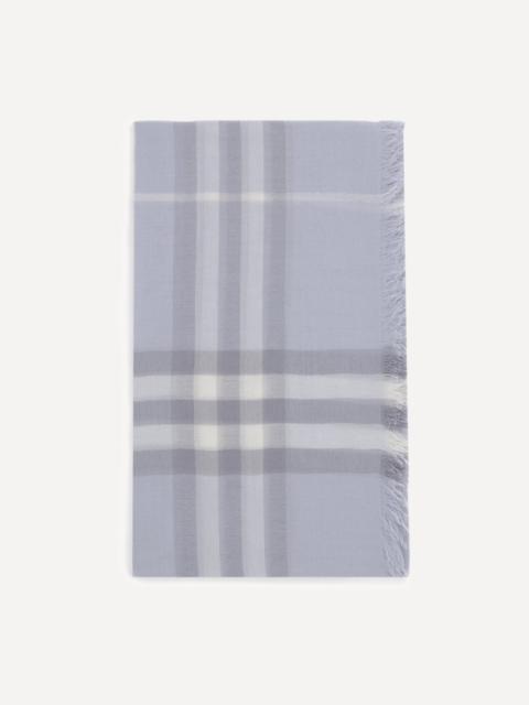 Burberry Wool Check wide Scarf