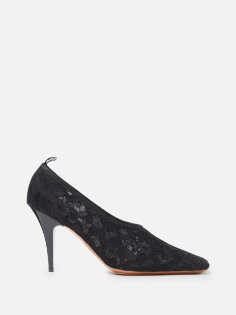 Stella McCartney Stiletto Heel and Square Toe Décolleté with Lace