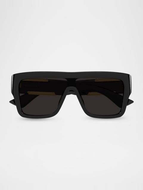 Bottega Veneta BV1451S-001 Acetate Rectangle Sunglasses