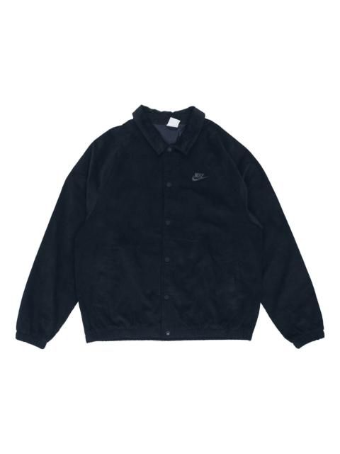 Nike Men's Nike Stack logo Casual Corduroy Jacket Autumn Black DO2323-010