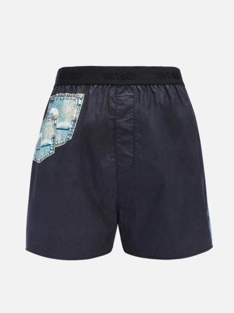EVISU DENIM JEANS PRINT BOXERS SHORTS